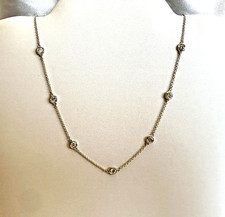 14K YELLOW GOLD - DIAMOND (1.00Ct) BY THE YARD STYLE NECKLACE / 16