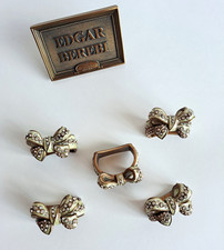 New Edgar Berebi Ivory Bow with Crystals Set of 5 Napkin Rings picture