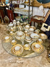 Karlsbader 12 Place Dinner Set Gold Porcelain Antique Tea Coffee Set picture