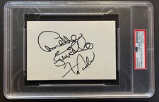 Annette Funicello & Frankie Avalon signed 4x6 index card PSA/DNA Encapsulated picture