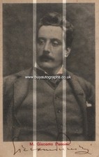 Legendary Italian composer Giacomo Puccini signed vintage postcard photo - RARE picture