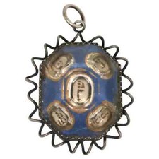 A Silver and Glass Italian Amulet, Rare Judaica from Italy 17-18th Century picture