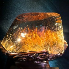 28.6LB Rare Top Natural Rutilated Quartz Titanium Crystal Mineral Specimen +base picture