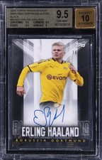 2020 TRANSCENDENT BORUSSIA DORTMUND AUTOS BLACK #BDAEH ERLING HAALAND BGS 9.5 picture