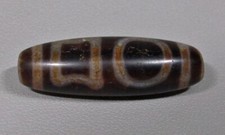 Authentic Tibetan Heaven & Earth Dzi Bead Agate Stone Amulet Temple-Artifact picture