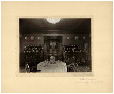 Henri Manuel, Vintage Albumen Print Dining Room, Silver Print 29.5x36 picture