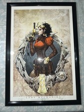 Vintage Poster Lady Mechanic #1 Framed  #19/100 SIGNED BY BENITEZ & STEIGERWALD* picture