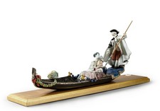 Lladro Gondola in Venice Glazed Porcelain Sculpture Limited Edition 500 01002014 picture