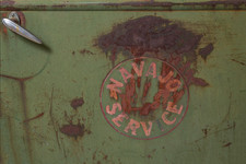 Navajo Service Truck Door Green Patina Logo Circa 1940 picture