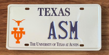 UNIV OF TXS AT AUSTIN VANITY GRAPHIC LICENSE PLATE