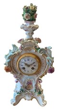 Fabulous Meissen Porcelain Floral Mantel clock – ca1860 picture