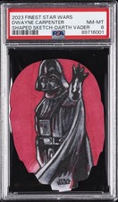2023 TOPPS FINEST STAR WARS SHAPED SKETCH CARDS DWAYNE CARPENTER PSA 8 picture