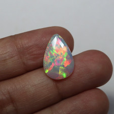17x11.4mm Rose Cut AAA Pear Ethiopian Opal, 2.7Ct Gemstone For Oxidized Jewelry picture