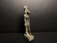 Egyptian Thoth presenting Baboon like a Human altar statue from schist stone picture