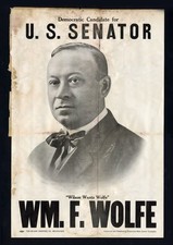 1916 William F. Wolfe WI Senator Democratic Campaign Poster 24x14 Woodrow Wilson picture