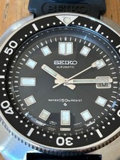 Seiko 6105-8110 150m Diver Automatic SS Black Dial Uemura Model Watch Men's picture