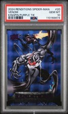 2024 MARVEL RENDITIONS SPIDER-MAN #20 VENOM KINGPIN PURPLE TIE /99 picture
