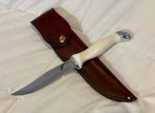*Mint* Vintage CUTCO 1769 JG OLEAN N.Y. Serrated HUNTING KNIFE Pearl White picture