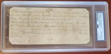 GEORGE WASHINGTON signed 1771 handwritten note PSA authenticated picture