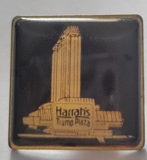 TRUMP Harrah's At Trump Plaza Pin President Trump's First Casino Vintage RARE picture