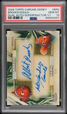 2026 Topps Disney Chrome Finding Nemo Marlin Dual Auto 1/1 Superfractor PSA 10 picture