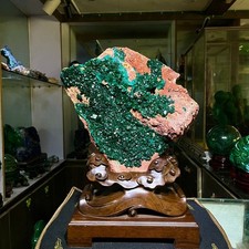 28lb Rare TOP Natural Gree dioptase emerandine Quartz Crystal Mineral specimens picture