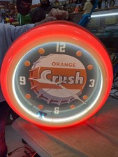 Orange Crush Soda Cola Cleveland Neon Light Up Clock 26