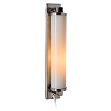 1930s Finnish Cylindrical Glass Plug-in Wall Lamp in the Manner of Paavo Tynell picture
