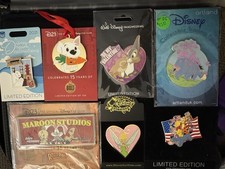 Huge Authentic Disney Pin Lot 180+ Pins Rare LE AP Pins with pinfolio included  picture