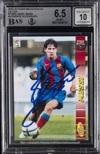 2004-05 PANINI MEGACRACKS LA LIGA AUTHENTIC AUTO #71BIS LIONEL MESSI BGS 6.5 picture
