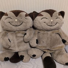 Vintage Jacob Cat Plush Set of 2 Retro Japanese Stuffed Animals Rare Collectible picture