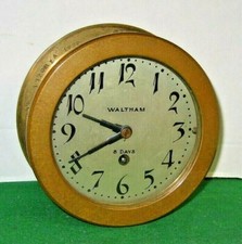 RARE NAVY WWII ARTIFACT SHIPS CLOCK U.S.S. ASTORIA CA-34 WORKING 1939 WALTHAM picture