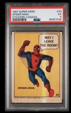 1967 marvel super hero #43 spider-man; 1st appearance sticker PSA 5 (POP 1, 0^) picture