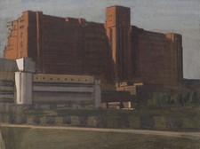 Jean-Baptiste SÉCHERET - Original signed work. Urban architecture. 1993 picture