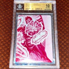 BGS 10 PRISTINE 2012 MARVEL PREMIER MAGNETO MAGENTA PRINTING PLATE 1/1 9.5 picture