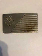 Vintage GENUINE RW ROCA WEAR ROCAWEAR Rectangular Belt Buckle Silver Plated 4