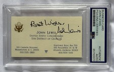 John Lewis Signed United State Congress Business Card VERY RARE PSA/DNA picture