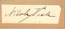 Original autograph Nikola Tesla (1856-1943) /// autograph signed signed signee picture