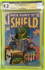 Nick Fury Agent of S.H.I.E.L.D. # 1 CGC 9.2 White Pages SIGNED by Jim Steranko picture