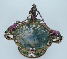 Hermann Bohn Diana the Huntress Austrian Ruby Emerald Pearl Sweetmeat Bonbon Dis picture