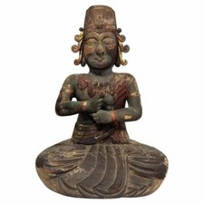 Antique Japanese Wooden Wood Sculpture Statue Buddha Temple Figure 16–17th Cent picture