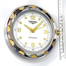 LONGINES CONQUEST SWISS MADE VINTAGE DEALER SHOWROOM SHOWROOM MURALE WALL CLOCK picture
