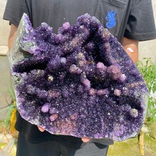 16.4lb Large Natural Amethyst geode quartz cluster crystal specimen Healing picture
