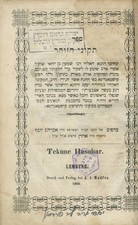 KABBALAH ZOHAR HOLY ANTIQUE LVIV 1860 LEATHER BINDING כריכת עור תיקוני הזהר תר