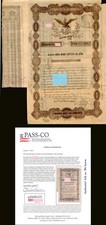 Black Eagle - 1843 dated 10,000 Pesos Tesoreria General Mexican Bond - Mexico picture