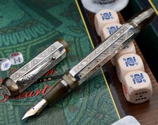 MONTEGRAPPA 1999 The Queen of Hearts Annual Limited Edition Silver Fountain Pen picture