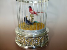 EXC Vintage Swiss Reuge Singing Bird Cage Sterling Silver Cage (Watch The Video) picture