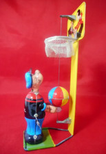 1950's Vintage Linemar Popeye the Basketball Player Wind-Up Toy picture
