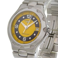 Longines Conquest Hanshin Tigers Limited 999 Quartz Men's Watch SS 35mm Black-Ye picture