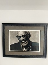 Norman Seeff Vintage 1985 Silver Gelatin Print of Ray Charles 16”x20” picture